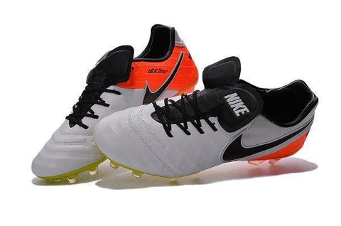 Image of Nike Tiempo Legend VI FG Soccer Cleats White Orange Green - KicksNatics
