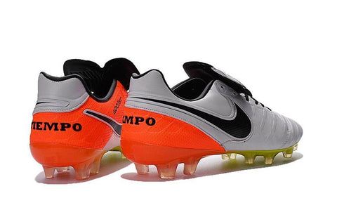 Image of Nike Tiempo Legend VI FG Soccer Cleats White Orange Green - KicksNatics