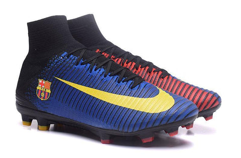 Image of Nike Mercurial Superfly V FC Barcelona FG Soccer Cleats Blue Red Black - KicksNatics