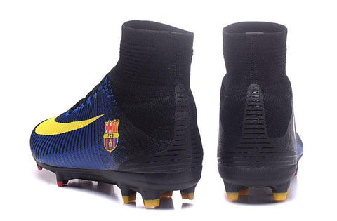 Image of Nike Mercurial Superfly V FC Barcelona FG Soccer Cleats Blue Red Black - KicksNatics