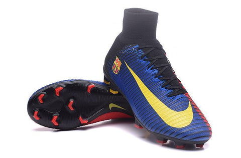 Image of Nike Mercurial Superfly V FC Barcelona FG Soccer Cleats Blue Red Black - KicksNatics