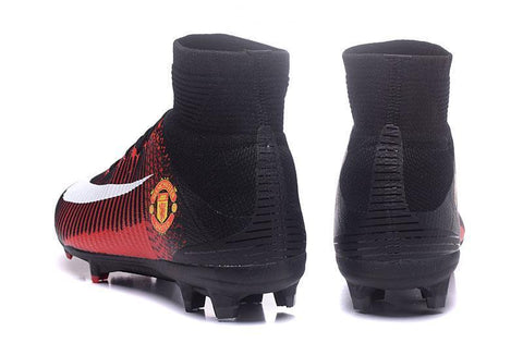 Image of Nike Mercurial Superfly V Manchester United FG Soccer Cleats Red Black - KicksNatics