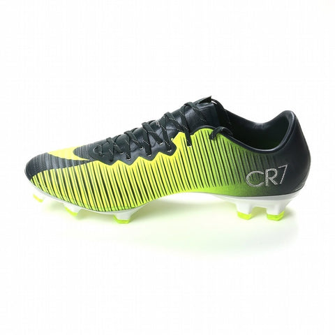 Image of Nike Mercurial Vapor XI CR7 FG Soccer Cleats Seaweed Volt Hasta White - KicksNatics