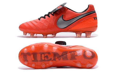 Image of Nike Tiempo Legend VI FG Soccer Cleats Red Grey Black - KicksNatics