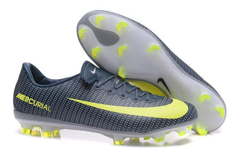 Image of Nike Mercurial Vapor XI CR7 FG Soccer Cleats Seaweed Volt Hasta White - KicksNatics