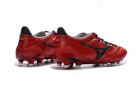 Image of Mizuno Morelia Neo II FG Soccer Cleats Red Black - KicksNatics