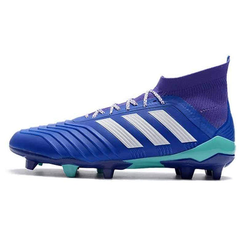 Image of Adidas Predator 18.1 FG Soccer Cleats Purple Blue White turquoise - KicksNatics