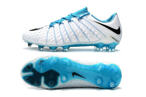 Image of NIke Hypervenom Phantom III DF FG White Light Blue - KicksNatics
