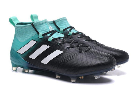 Image of Adidas ACE 17+ Primeknit FG Soccer Cleats Energy Aqua White Legend Ink - KicksNatics