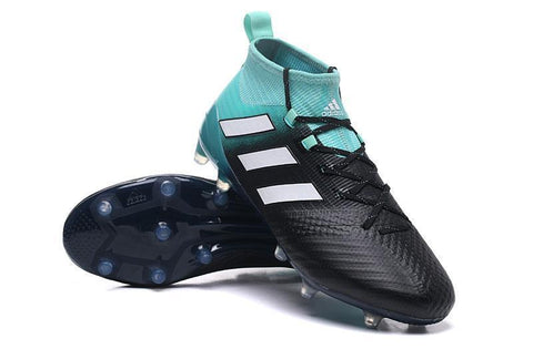 Image of Adidas ACE 17+ Primeknit FG Soccer Cleats Energy Aqua White Legend Ink - KicksNatics
