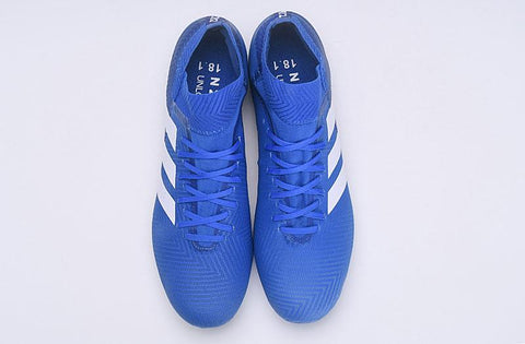 Image of ADIDAS NEMEZIZ MESSI 18.1 FIRM GROUND CLEATS BLUE WHITE - KicksNatics