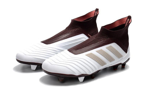 Image of Adidas Predator 18+ FG Soccer Cleats White Gold Wine Red - KicksNatics