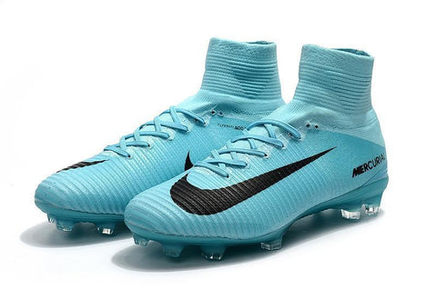 Image of Nike Mercurial Superfly V FG Soccer Cleats Moon Blue Black - KicksNatics