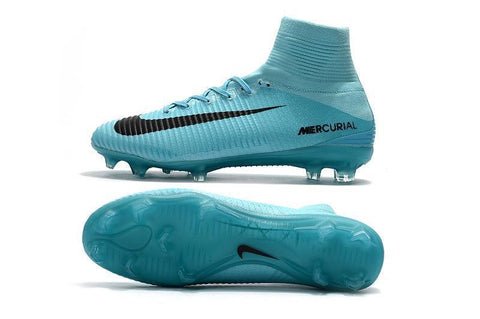 Image of Nike Mercurial Superfly V FG Soccer Cleats Moon Blue Black - KicksNatics