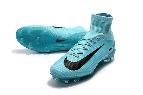 Image of Nike Mercurial Superfly V FG Soccer Cleats Moon Blue Black - KicksNatics