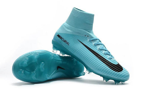 Image of Nike Mercurial Superfly V FG Soccer Cleats Moon Blue Black - KicksNatics