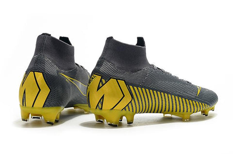 Image of NIKE Mercurial Superfly VI 360 Elite FG Yellow Stripe Grey - KicksNatics