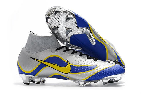 Image of NIKE Mercurial Superfly VI 360 Elite FG Silver Blue Yellow Lining - KicksNatics