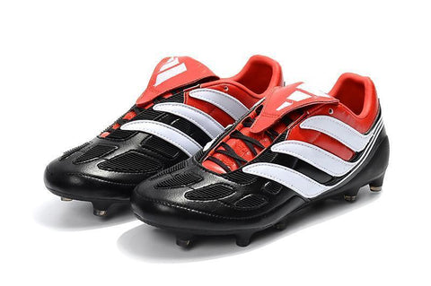 Image of Adidas Predator Precision FG Soccer Cleats Black Red White - KicksNatics