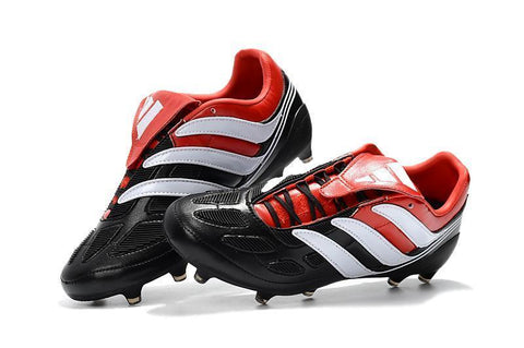 Image of Adidas Predator Precision FG Soccer Cleats Black Red White - KicksNatics