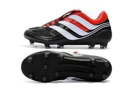 Image of Adidas Predator Precision FG Soccer Cleats Black Red White - KicksNatics