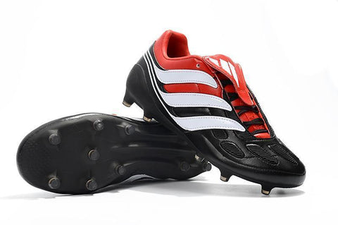 Image of Adidas Predator Precision FG Soccer Cleats Black Red White - KicksNatics