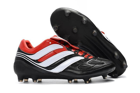 Image of Adidas Predator Precision FG Soccer Cleats Black Red White - KicksNatics