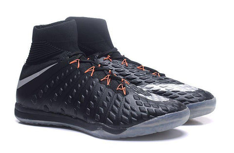 Image of Nike HypervenomX Proximo II Dynamic Fit IC HP30027 Black/Orange/Silver - KicksNatics