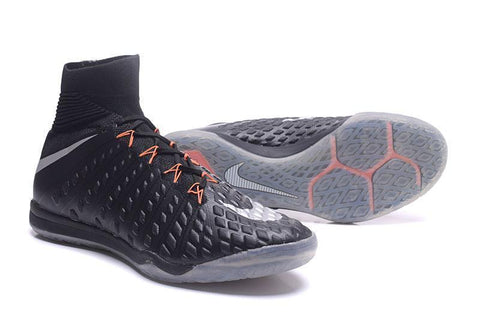 Image of Nike HypervenomX Proximo II Dynamic Fit IC HP30027 Black/Orange/Silver - KicksNatics