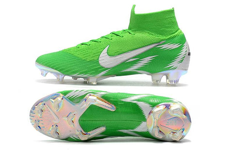 Image of NIKE Mercurial Superfly VI 360 Elite FG Green White High Cut - KicksNatics