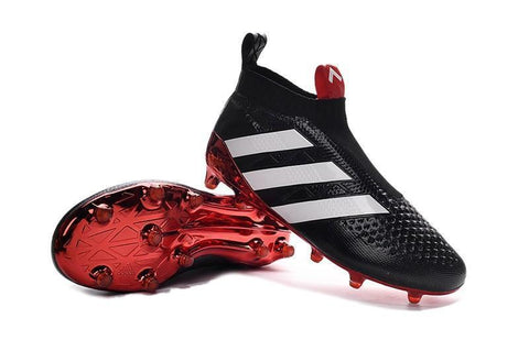 Image of Adidas ACE 16+ Purecontrol FG/AG Soccer Cleats Black White Red - KicksNatics