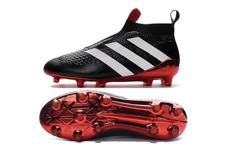 Image of Adidas ACE 16+ Purecontrol FG/AG Soccer Cleats Black White Red - KicksNatics