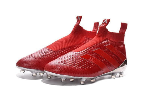 Image of Adidas ACE 16+ Purecontrol FG/AG Soccer Cleats Red Silver - KicksNatics