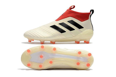 Image of Adidas Ace 17+ Purecontrol FG Champagne Soccer Cleats White Red Black - KicksNatics