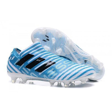 Image of Adidas Nemeziz Messi 17+ 360 Agility FG Soccer Shoes Energy Blue White - KicksNatics