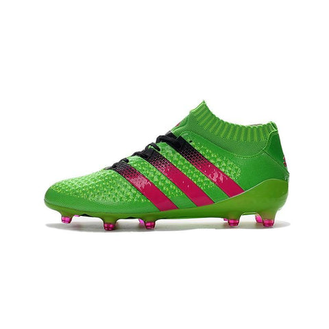 Image of ADIDAS ACE 16.1 PRIMEKNIT FG - SOLAR GREENSHOCK PINKCORE BLACK - KicksNatics