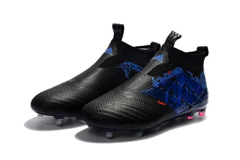 Image of Adidas ACE 17+ Purecontrol FG Dragon Soccer Cleats Core Black Blue - KicksNatics