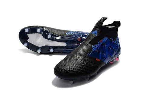 Image of Adidas ACE 17+ Purecontrol FG Dragon Soccer Cleats Core Black Blue - KicksNatics