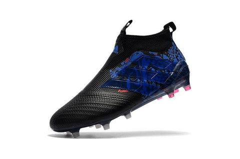 Image of Adidas ACE 17+ Purecontrol FG Dragon Soccer Cleats Core Black Blue - KicksNatics