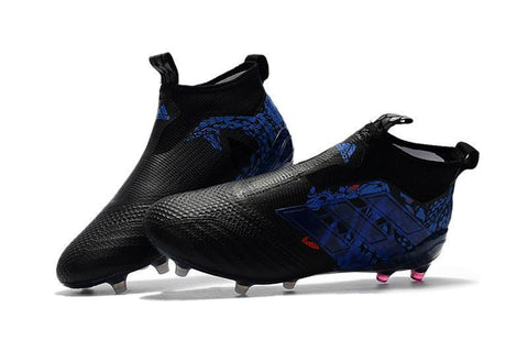 Image of Adidas ACE 17+ Purecontrol FG Dragon Soccer Cleats Core Black Blue - KicksNatics