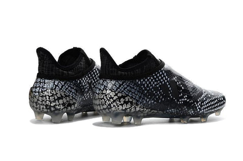 Image of Adidas X 16+ Purechaos FG/AG Soccer Cleats Black Grey Snakeskin - KicksNatics