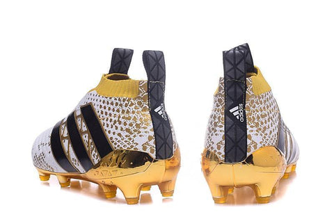 Image of Adidas ACE 16+ Purecontrol FG/AG Soccer Cleats White Gold Black - KicksNatics