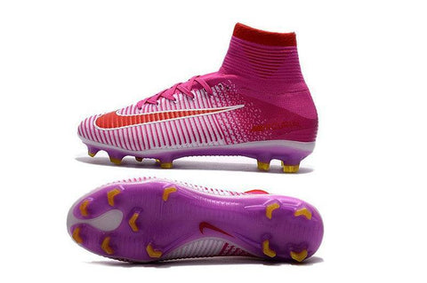 Image of Nike Mercurial Superfly V Fg White Red Shoes Pink - KicksNatics