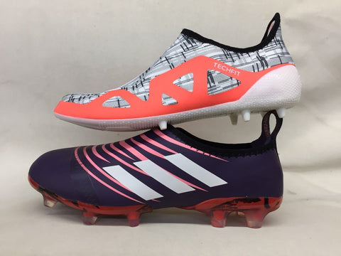 Image of Adidas Glitch Skin 17 FG Soccer Shoes Purple White Red Pink - KicksNatics