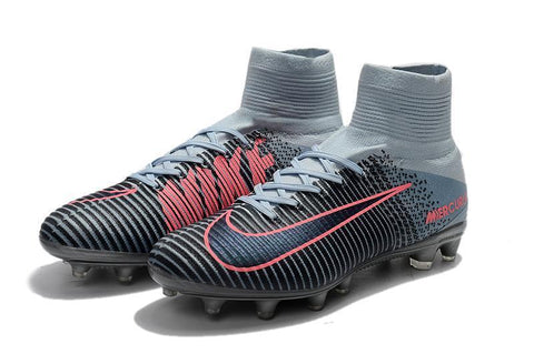 Image of Nike Mercurial Superfly V AG Soccer Cleats Black Grey Pink - KicksNatics