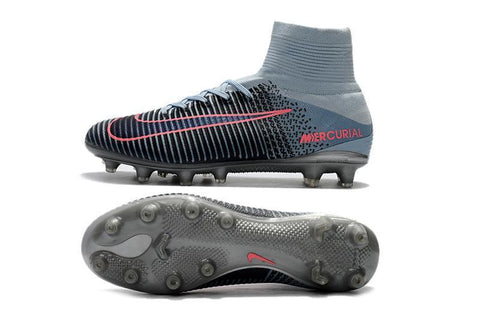 Image of Nike Mercurial Superfly V AG Soccer Cleats Black Grey Pink - KicksNatics