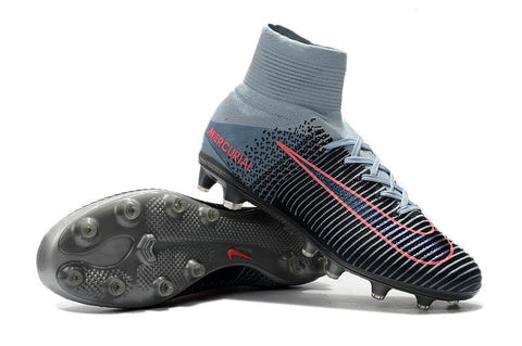 Image of Nike Mercurial Superfly V AG Soccer Cleats Black Grey Pink - KicksNatics