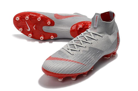 Image of NIKE Mercurial Superfly VI 360 Elite AG High Cut Silver Red - KicksNatics