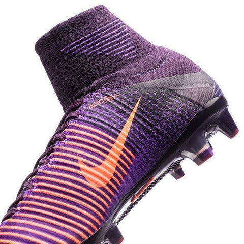 Image of Nike Mercurial Superfly V AG Soccer Cleats Purple Bright Citrus - KicksNatics