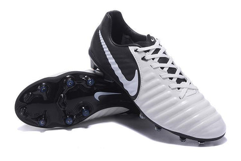 Image of Nike Tiempo Legend VII FG Soccer Cleats White Black - KicksNatics